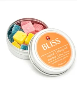 Bliss THC edibles 300mg tropical assorted gummies 15 pieces Sunnyside dispensary