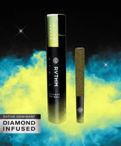rythm blue dream remix infused pre roll 1g sativa 48% THCA kief coated