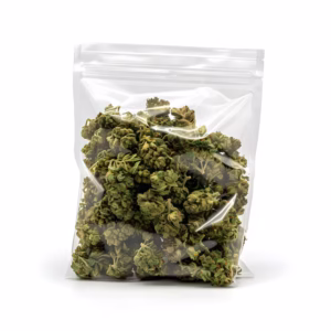 zip of weed one ounce cannabis measurement ziplock bag